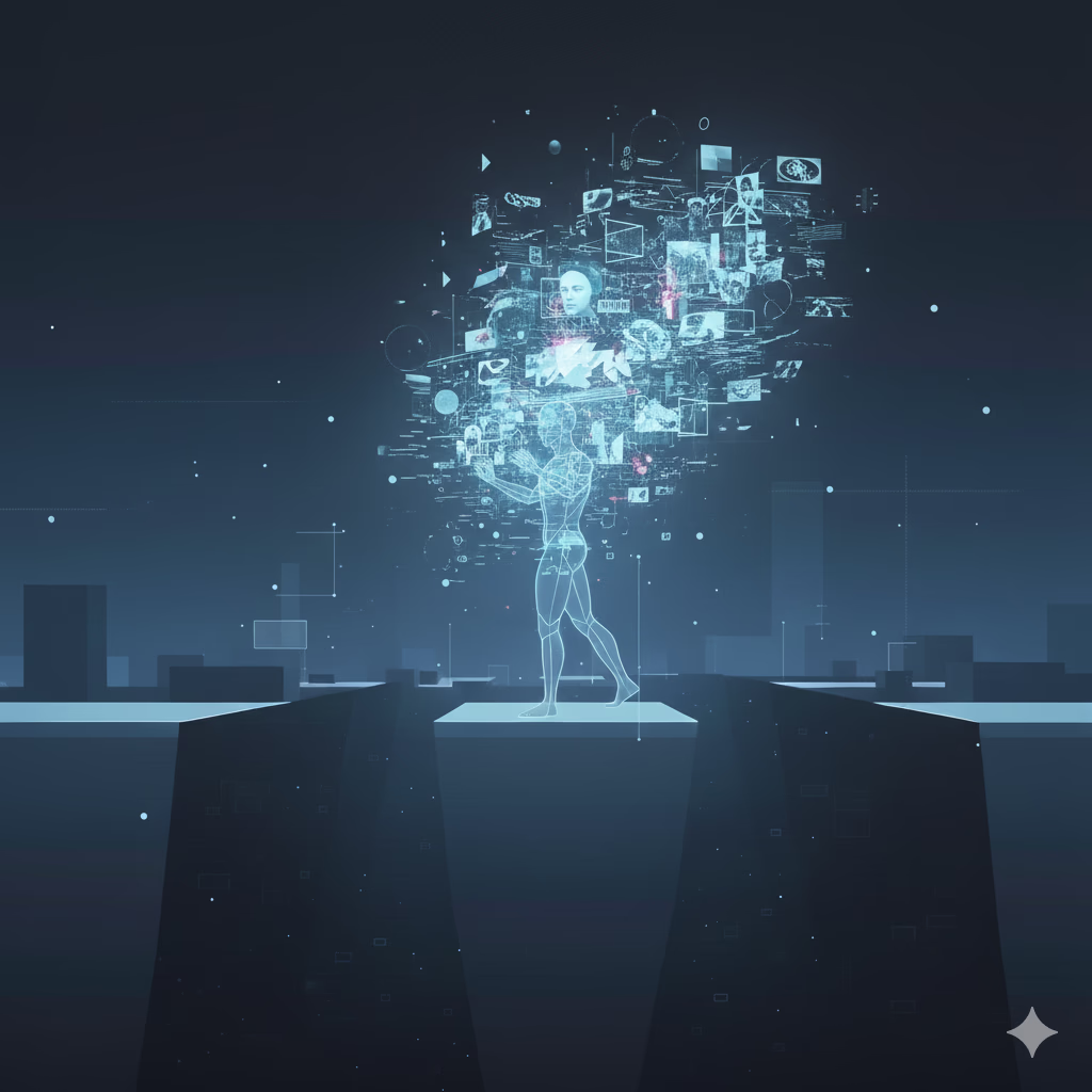 Illustration of a knowledge gap in AI search
